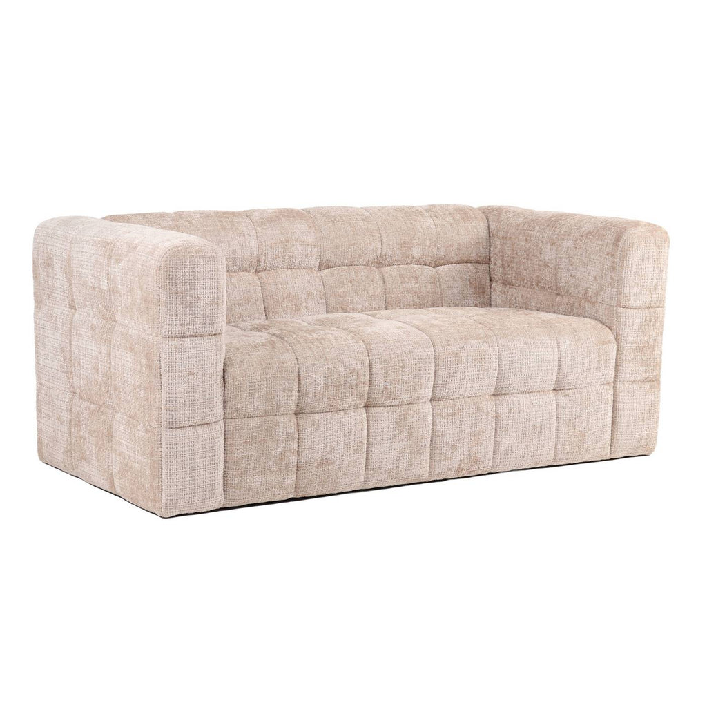 Naiad - Canapé Droit Fixe 2 Places - Tissu Texturé - Beige