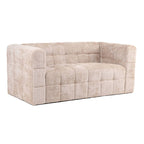 Naiad - Canapé Droit Fixe 2 Places - Tissu Texturé - Beige