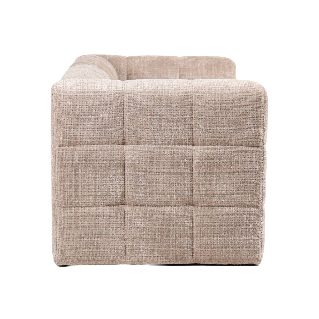 Naiad - Canapé Droit Fixe 2 Places - Tissu Texturé - Beige
