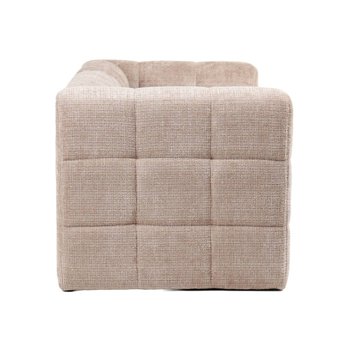 Naiad - Canapé Droit Fixe 2 Places - Tissu Texturé - Beige