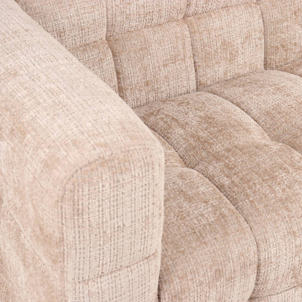 Naiad - Canapé Droit Fixe 2 Places - Tissu Texturé - Beige
