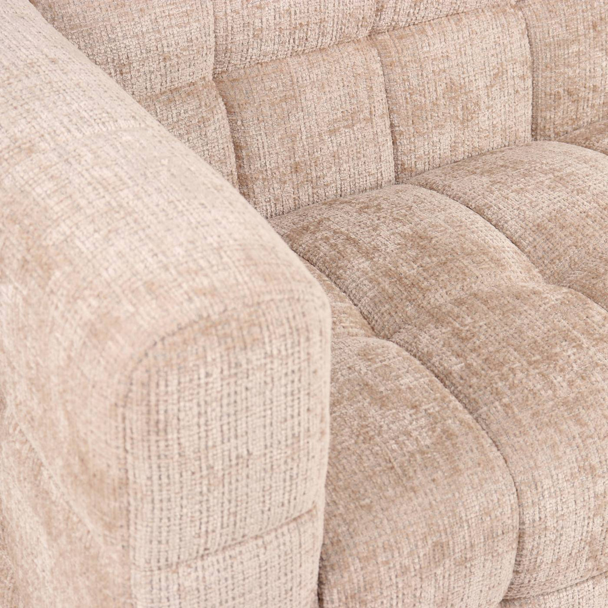 Naiad - Canapé Droit Fixe 2 Places - Tissu Texturé - Beige