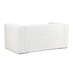 Naiad - Canapé Droit Fixe 2 Places - Tissu Texturé - Crème