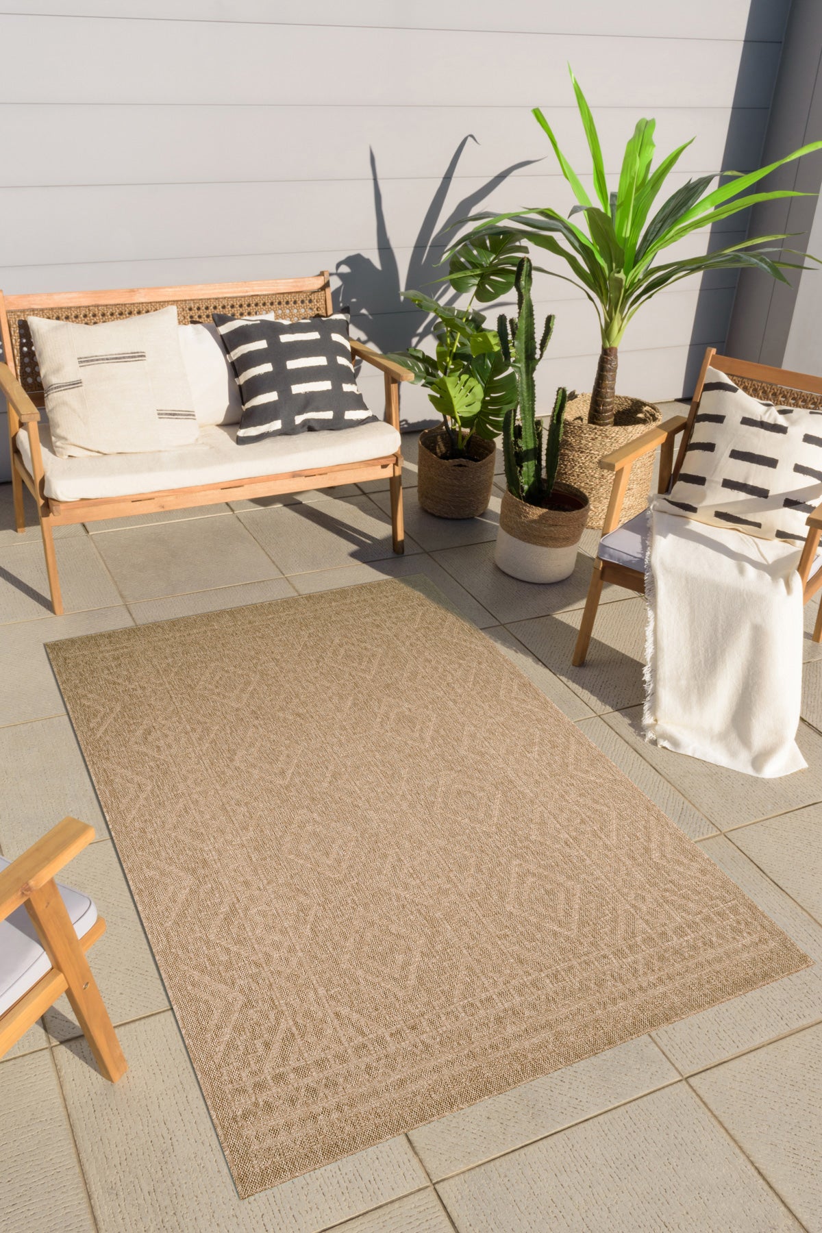 Nature - Tapis D'Intérieur/Extérieur - Polypropylène - Beige