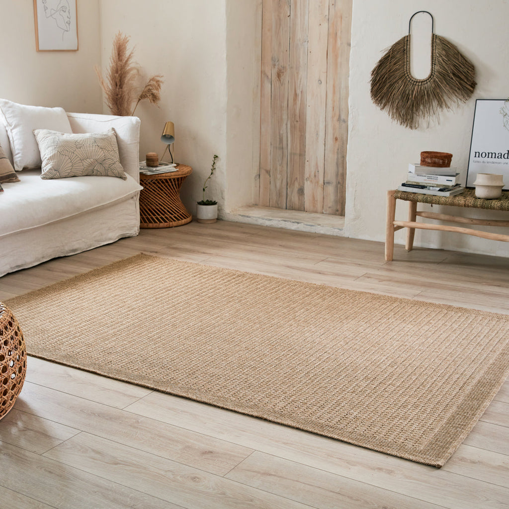 NATURE - Alfombra lisa efecto yute natural beige - NAT8751BEI NATURE
