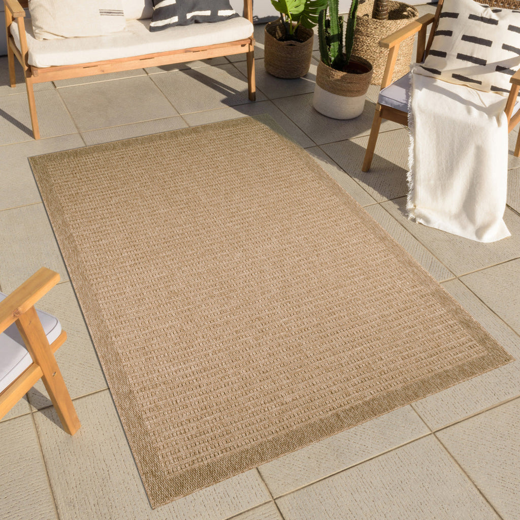 NATURE - Alfombra lisa efecto yute natural beige - NAT8751BEI NATURE