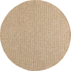 Round plain natural jute effect rug: NAT8751BEI NATURE