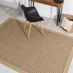 NATURE - Plain brown natural jute effect rug - NAT8751MAR nazar living room rug