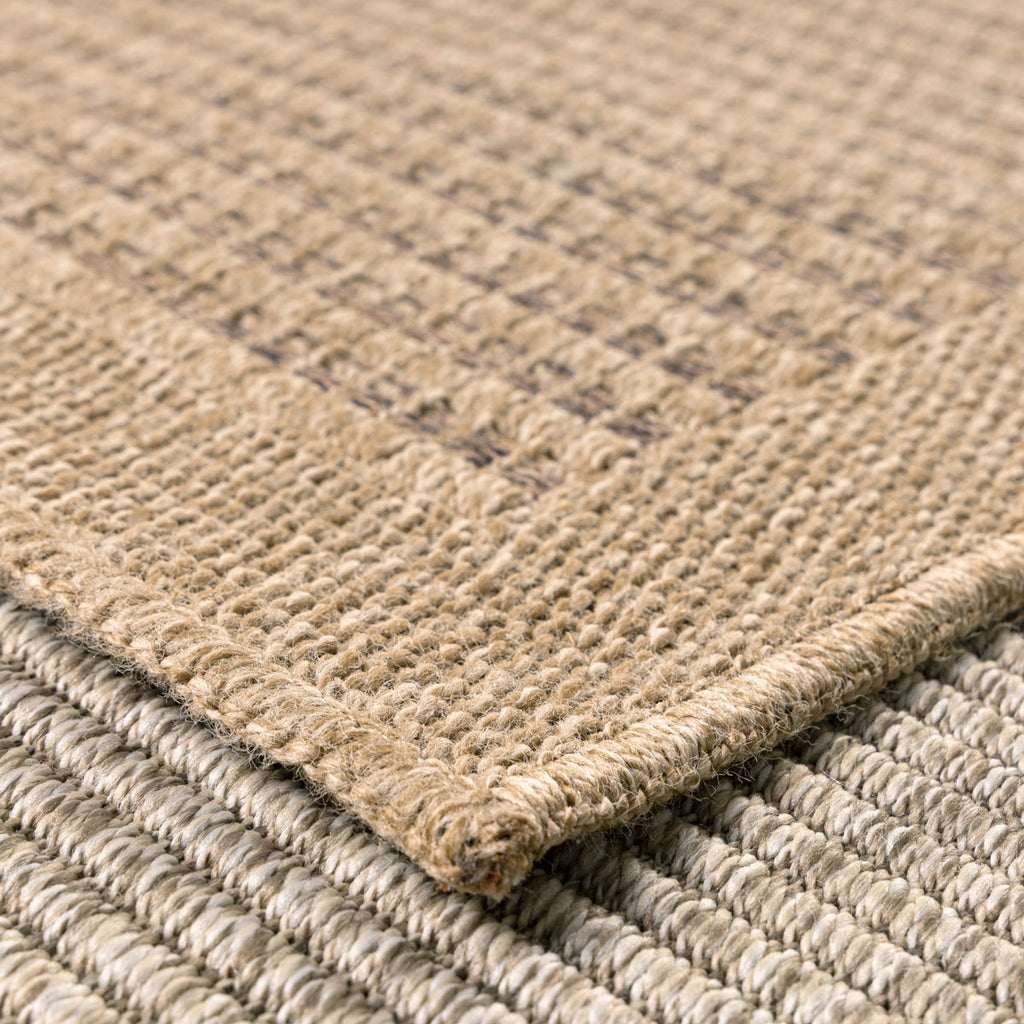 NATURE - Plain brown natural jute effect rug - NAT8751MAR nazar living room rug
