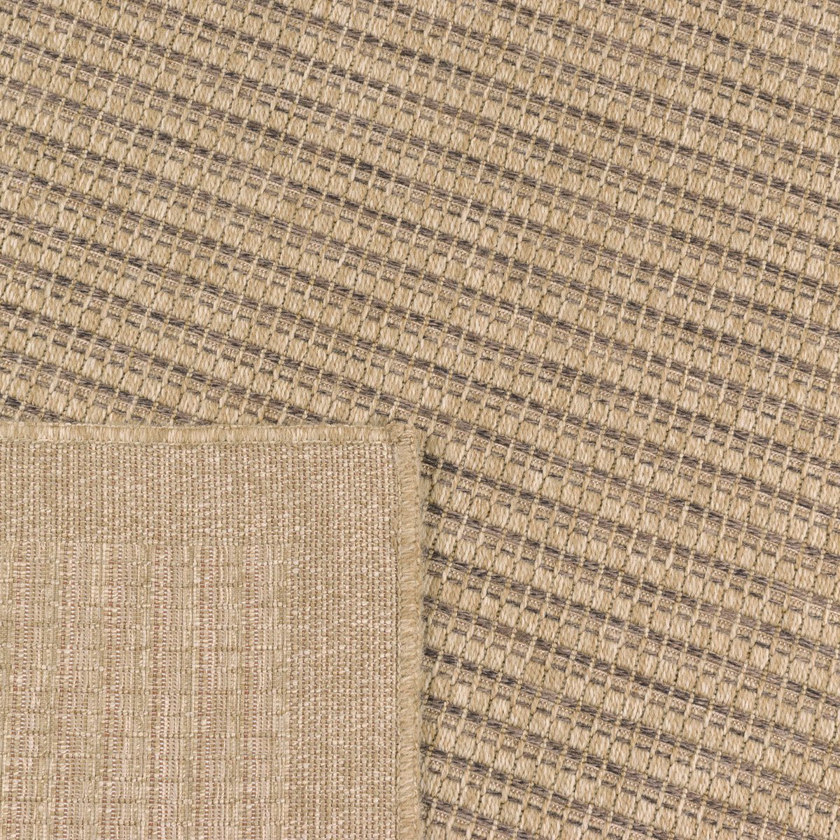NATURE - Plain brown natural jute effect rug - NAT8751MAR nazar living room rug