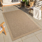 NATURE - Plain brown natural jute effect rug - NAT8751MAR nazar living room rug