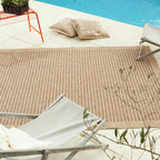 NATURE - Plain brown natural jute effect rug - NAT8751MAR nazar living room rug