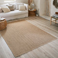 NATURE - Alfombra efecto yute natural con estampado de chevrones - NAT8753BEI NATURE