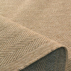 NATURE - Alfombra efecto yute natural con estampado de chevrones - NAT8753BEI NATURE