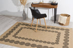 Jute-look rug - Jute pattern - Black - Indoor/Outdoor