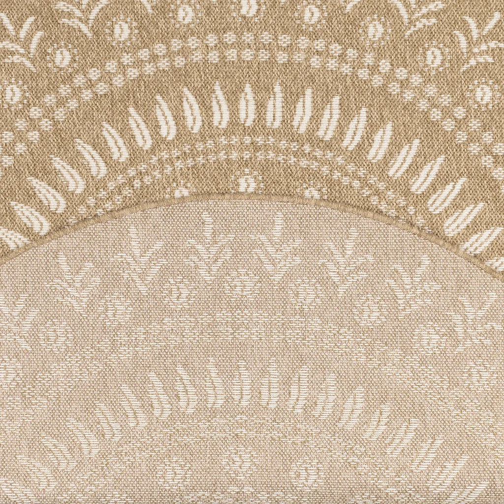 Natural jute effect rug with round white oriental patterns: NAT8874BLA - Nazar rugs