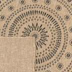 NATURE - Alfombra efecto yute natural con motivos orientales negros - NAT8874NOI NATURE
