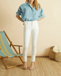 Nate Skinny Jeans - Off White Denim - Women's