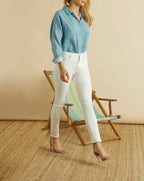 Nate Skinny Jeans - Off White Denim - Women's