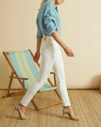 Nate Skinny Jeans - Off White Denim - Women's