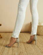 Nate Skinny Jeans - Off White Denim - Women's
