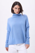 Jersey poncho de cuello alto Naya - Azul cielo - Mujer