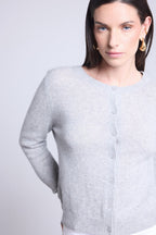 Cardigan Col Rond Neva - Gris Clair - Femme
