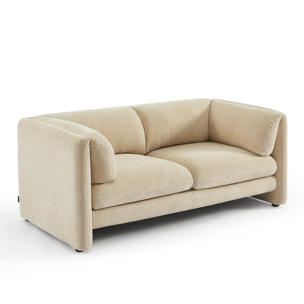 Nikki - Canapé 2 Places - Velours Texturé - Beige