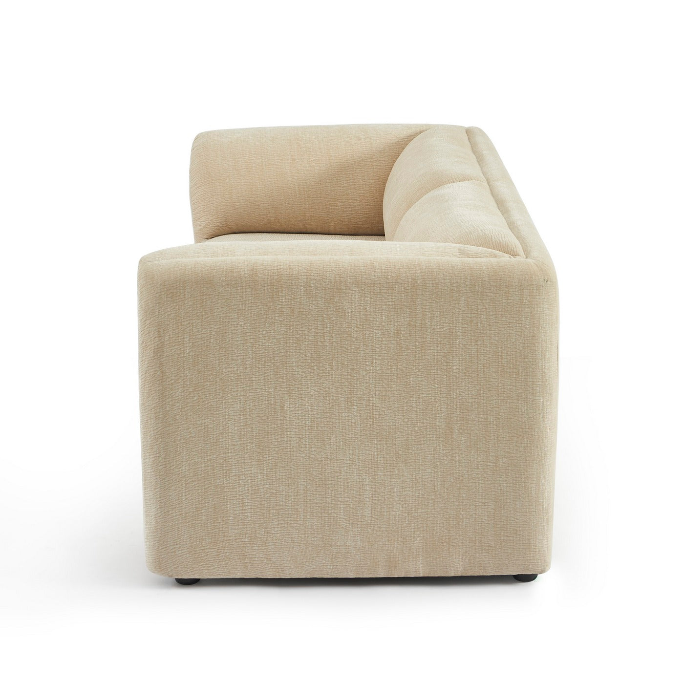 Nikki - Canapé 2 Places - Velours Texturé - Beige