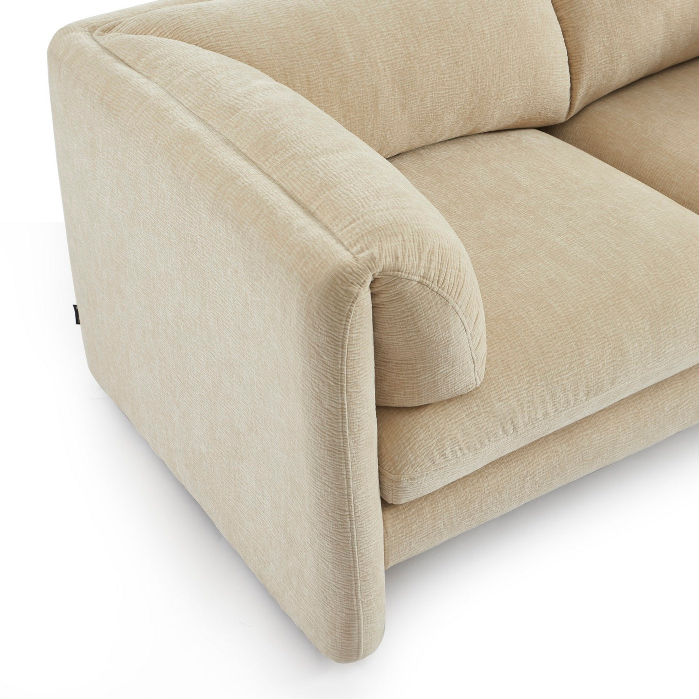Nikki - Canapé 2 Places - Velours Texturé - Beige
