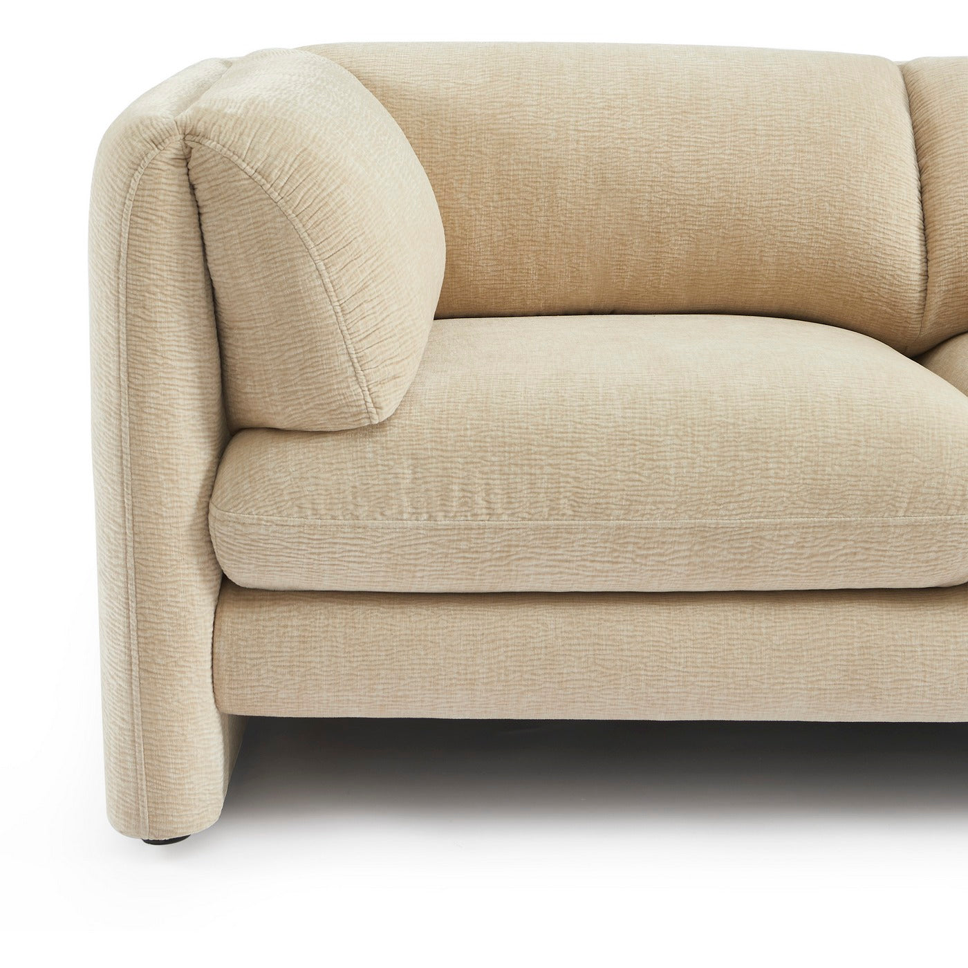 Nikki - Canapé 2 Places - Velours Texturé - Beige