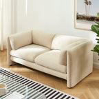 Nikki - Canapé 2 Places - Velours Texturé - Beige