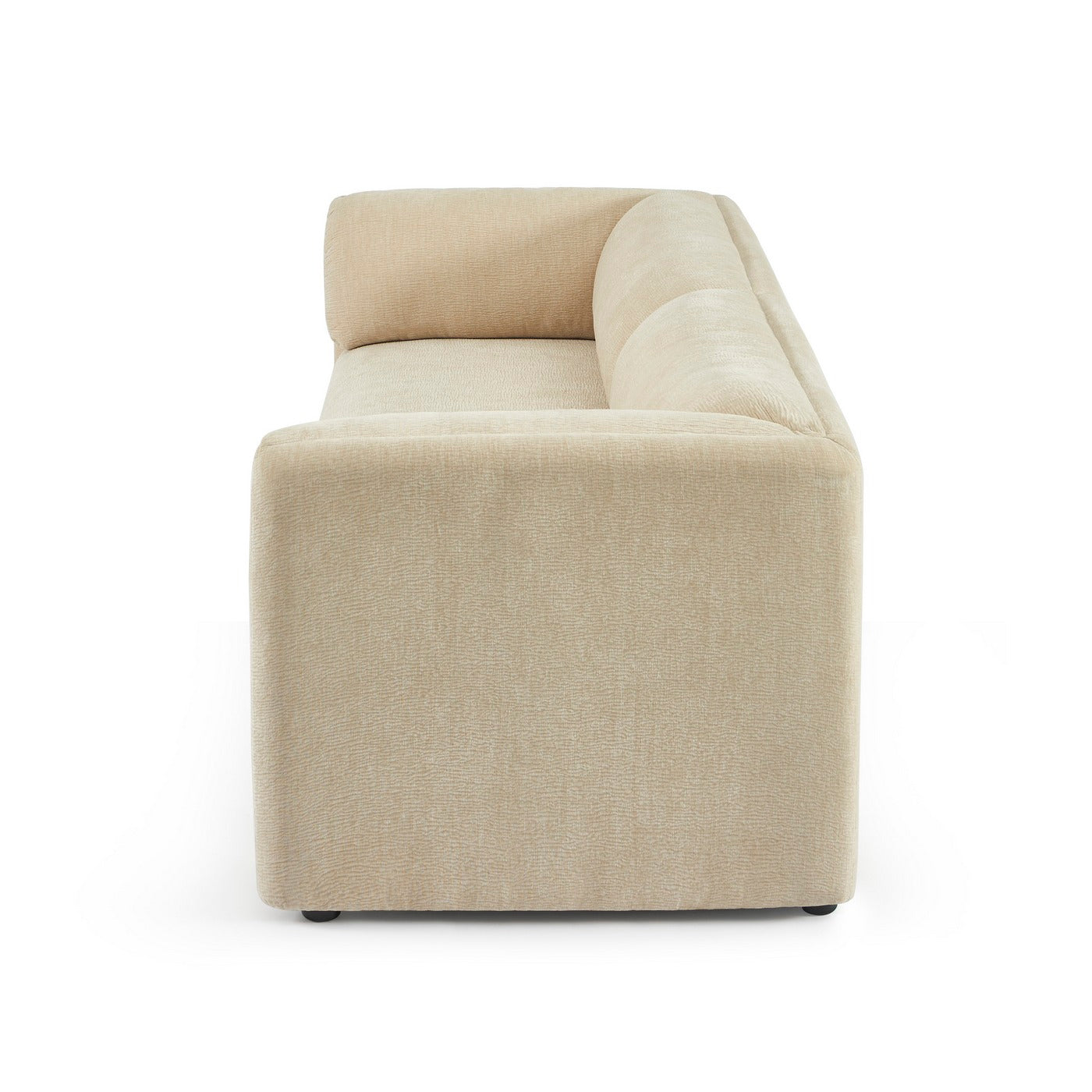 Nikki - Canapé 3 Places - Velours Texturé - Beige