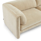 Nikki - Canapé 3 Places - Velours Texturé - Beige