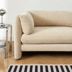 Nikki - Canapé 3 Places - Velours Texturé - Beige