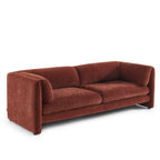 Nikki - 3 Seater Sofa - Textured Velvet - Terracotta