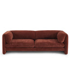 Nikki - 3 Seater Sofa - Textured Velvet - Terracotta