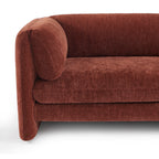 Nikki - 3 Seater Sofa - Textured Velvet - Terracotta