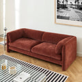 Nikki - 3 Seater Sofa - Textured Velvet - Terracotta