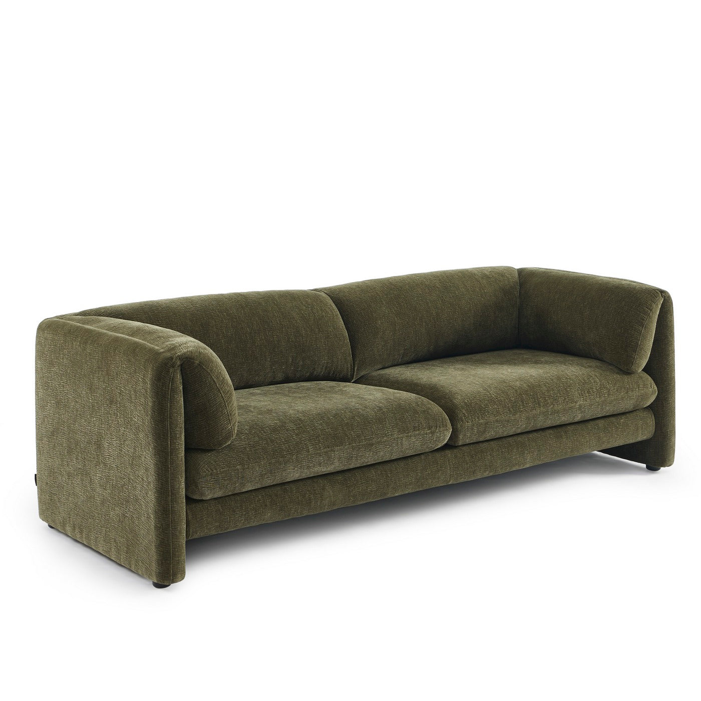 Nikki - 3 Seater Sofa - Textured Velvet - Green