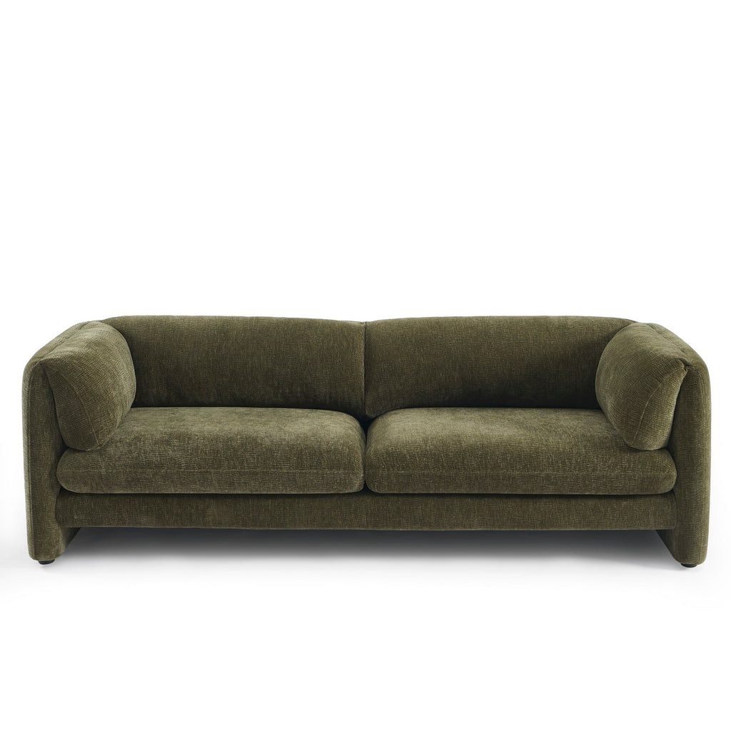 Nikki - 3 Seater Sofa - Textured Velvet - Green