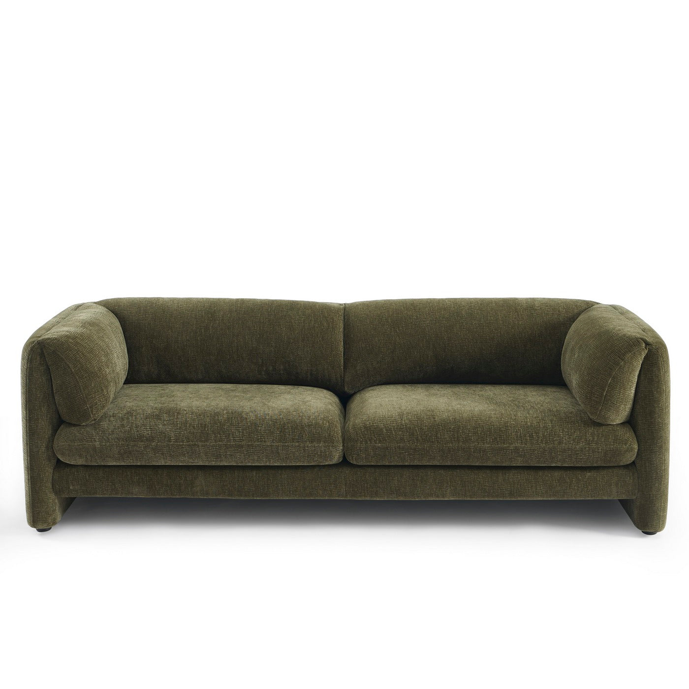 Nikki - 3 Seater Sofa - Textured Velvet - Green