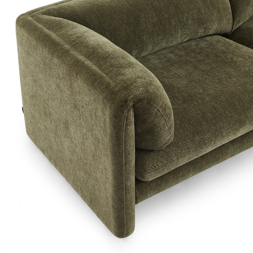 Nikki - 3 Seater Sofa - Textured Velvet - Green
