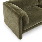 Nikki - 3 Seater Sofa - Textured Velvet - Green