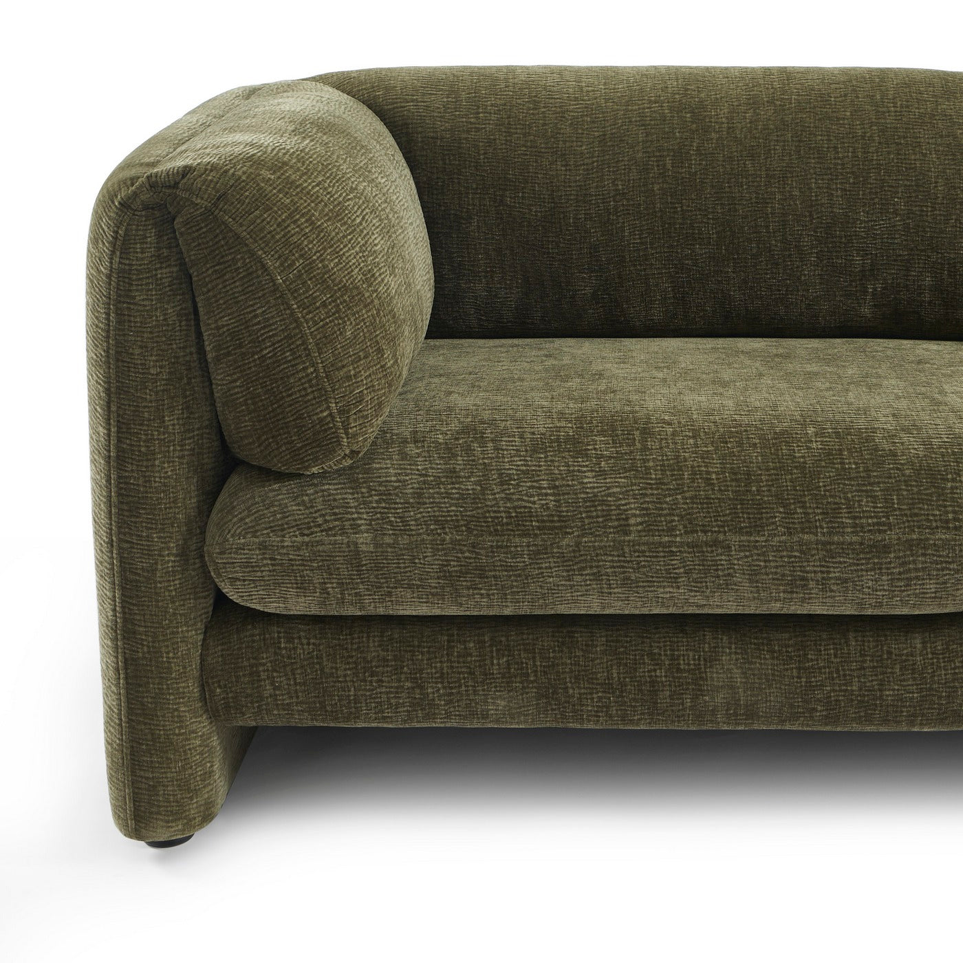 Nikki - 3 Seater Sofa - Textured Velvet - Green