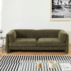 Nikki - 3 Seater Sofa - Textured Velvet - Green