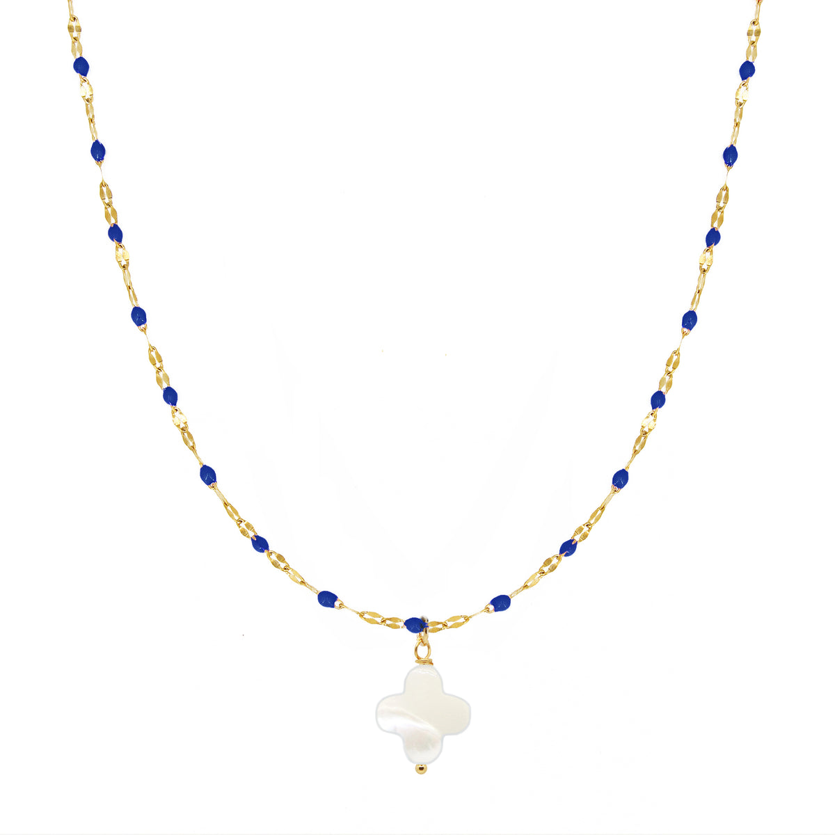 Halskette Alena – Gold & Blau