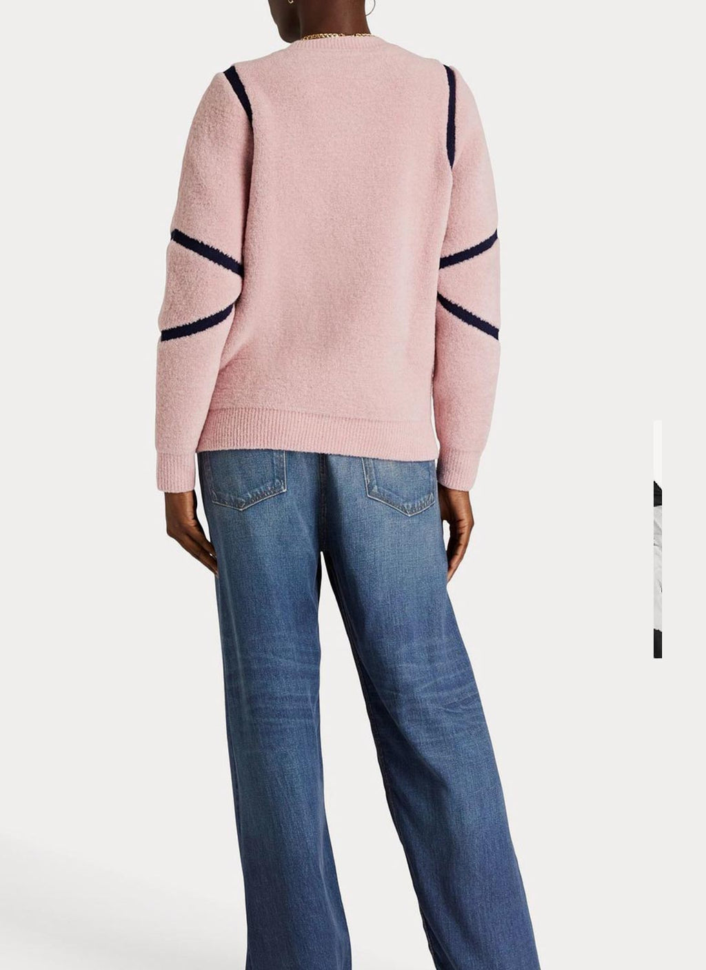 Pull - Rose/Navy - Femme