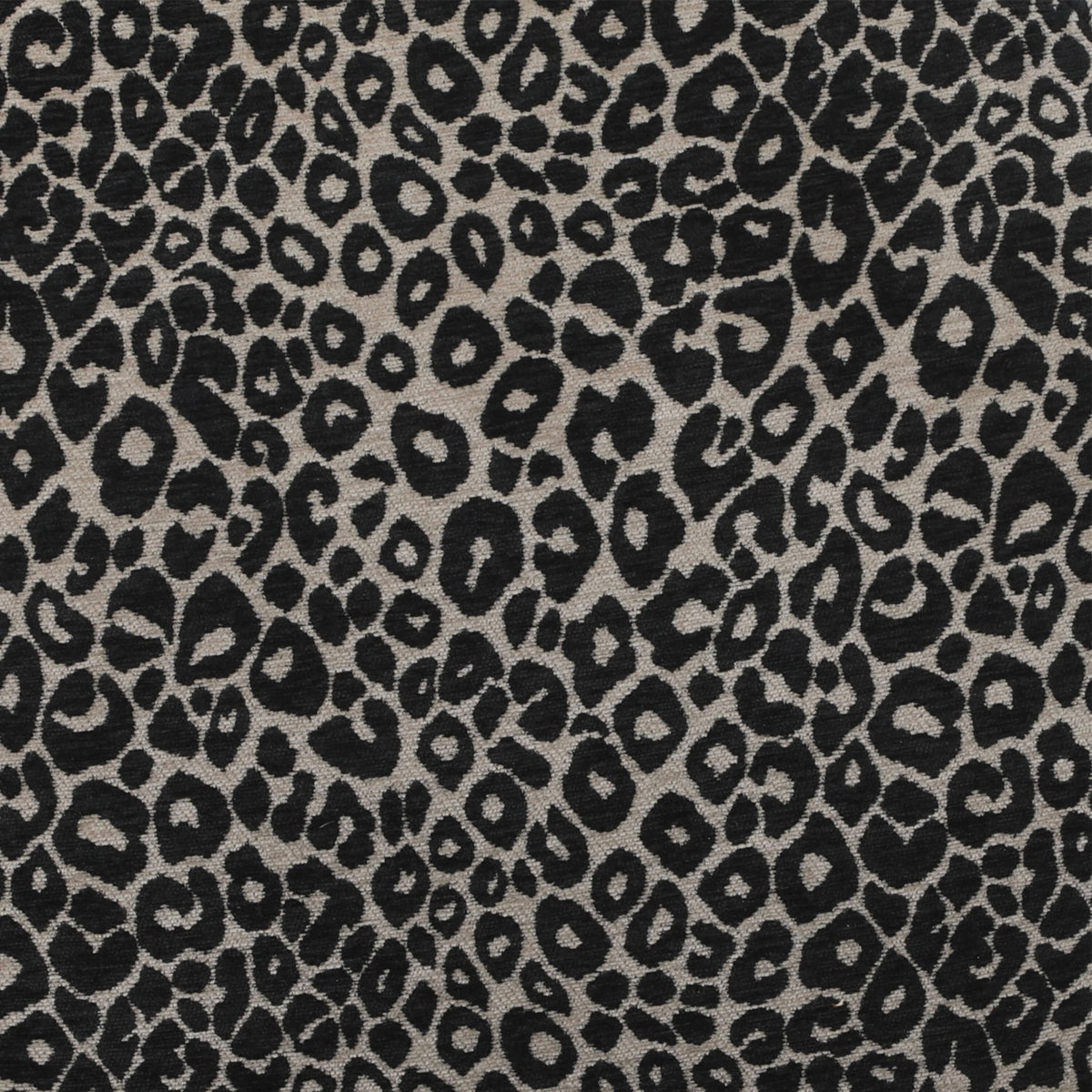 Noa - Lot De 2 Chaises - Tissu Imprimé Léopard Noir