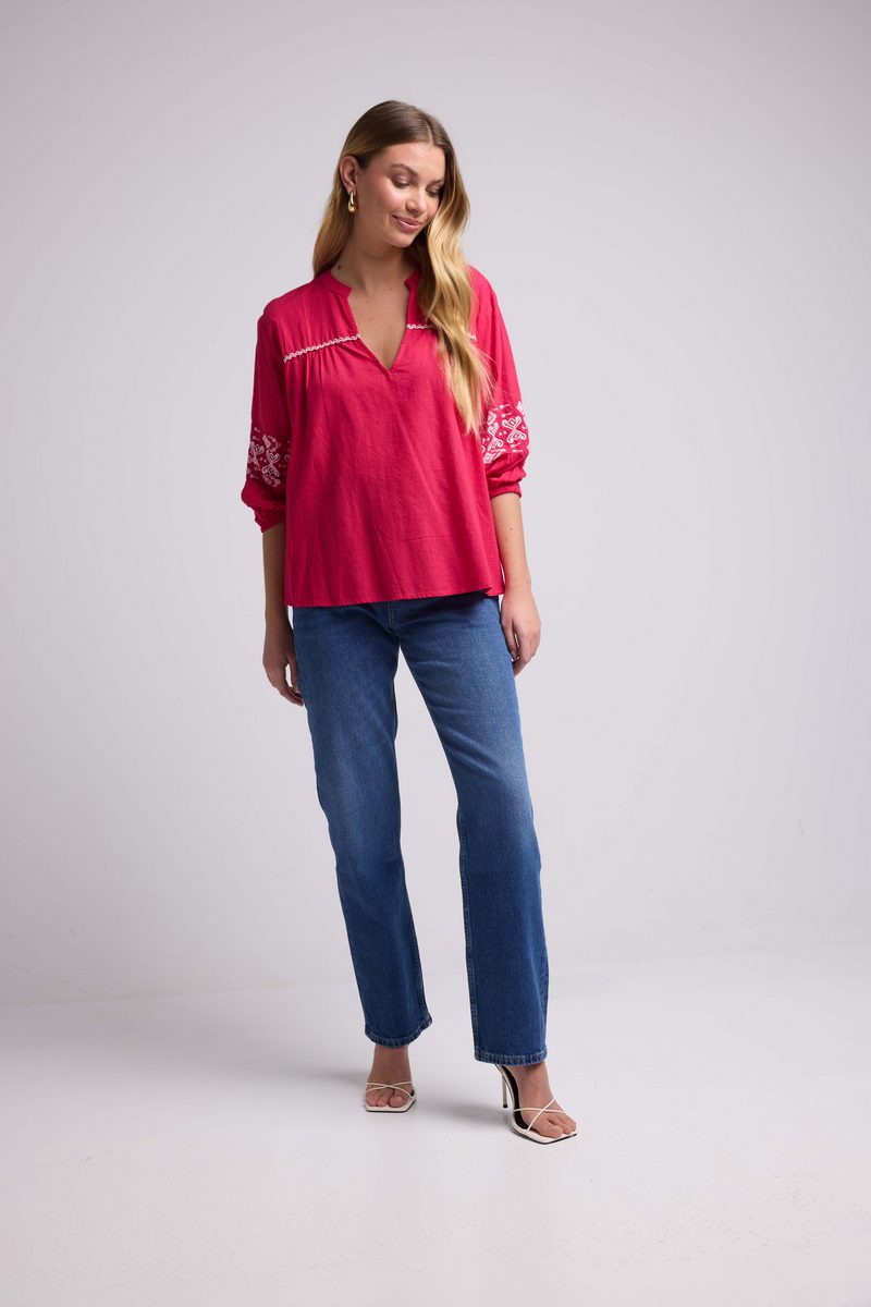 Blouse Manches Longues - Rose
